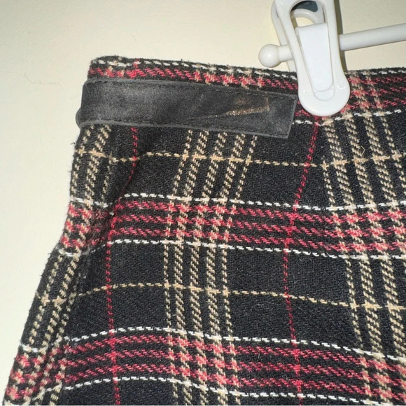 Women’s Vintage Wool Plaid Wrap Mini Length Preppy Formal Hoilday Skirt Size: 9 - Picture 12 of 15